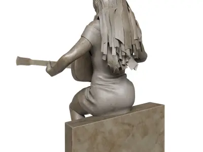 guitar girl 3D model