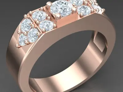 Luxury Men Rings Designs 4MR004 3D print model