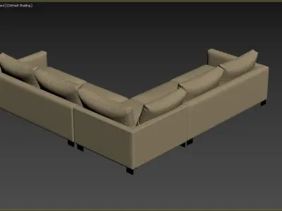 Sofa Zara Corner unit large  left hand facing extra deep 3D model