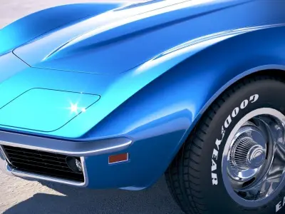 Chevrolet Corvette c3 Convertible CG 1969  3D model