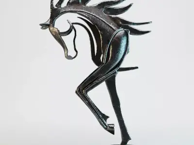 Metal Horse Statue 3D model