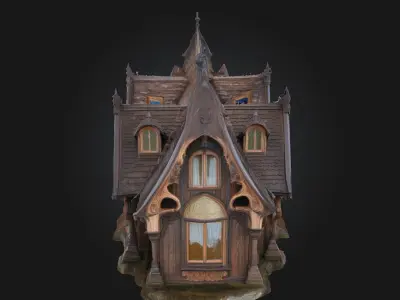 Gothic Cottage  A Cozy Dwelling with a Dark Enchanted Soul 3D model