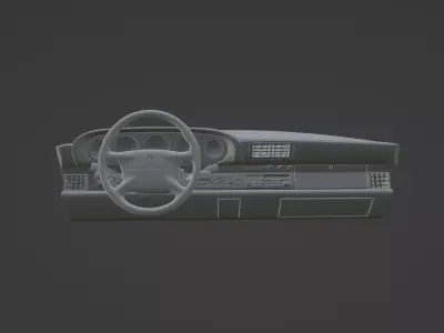 Porsche 993 Dashboard 3D print model