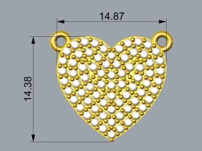 Heart pendant or necklace Free 3D print model