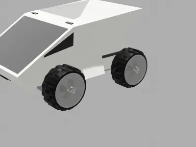Car LowPoly wheeled vehicle Free low-poly 3D model