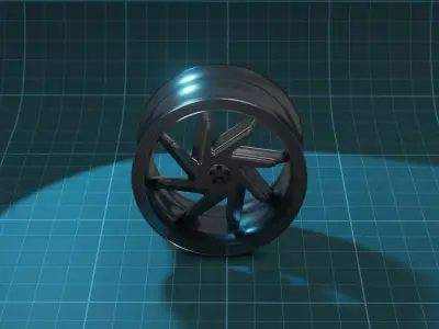 Wheel rim concept 3D model
