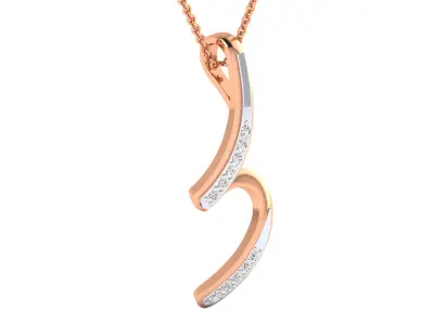 Women pendant 3D print model 8