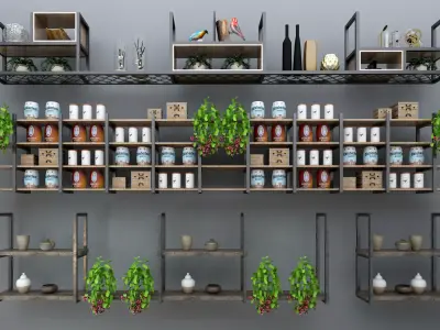 Industrial wall mounted frame decorative 3D model