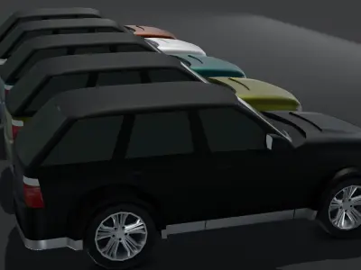 SUV Car Generic Low-poly 3D model