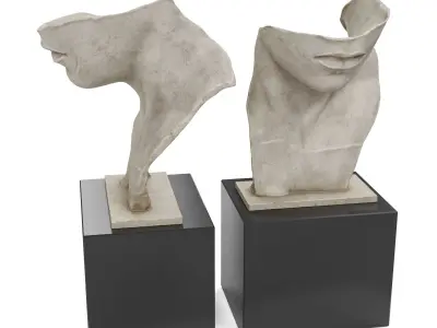 Face half sculpture 3D model