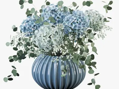 Hydrangea bouquet 3D model