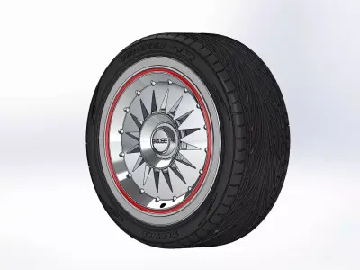 Wheel 18inch Foose Stardust FR02 for scale model 3D print model