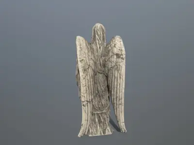Angel Statue 02 Low-poly 3D model