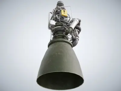 SpaceX Raptor 2 Engine 3D model