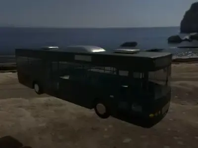 Bus with 5 Diff Textures Optimized for Unreal Engine And Unity Low-poly 3D model