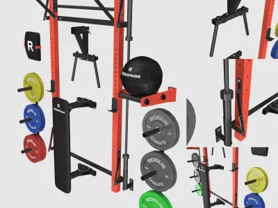 Home crossfit gym 3D model