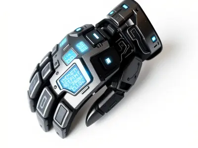 Futuristic Cyber Glove Model Pack Low-poly 3D model