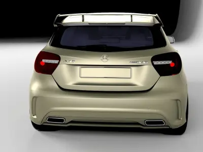 Mercedes Benz amg a45 Low-poly 3D model