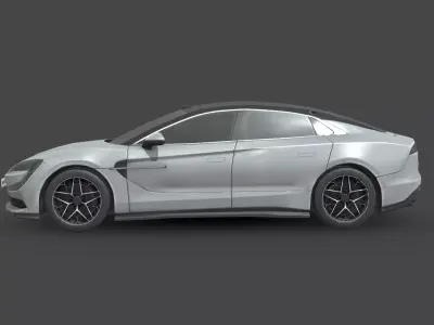 Low Poly Car - BYD Yangwang U7 Low-poly 3D model