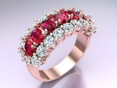 Diamond Ring - Womens Rings - N3402 3D print model