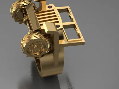 willys car ring  3D print model 3D model