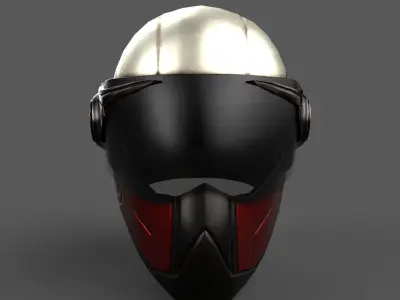 Helmet scifi racer Generic sport scifi human  Low-poly 3D model