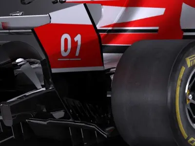 HQ Lowpoly Generic Formula 1 Low-poly 3D model