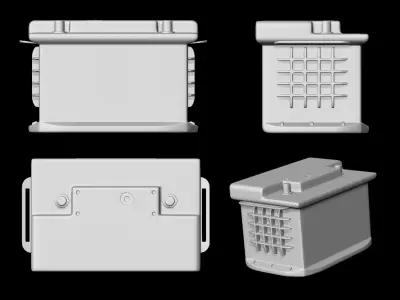 CAR BATTERY 3D print model