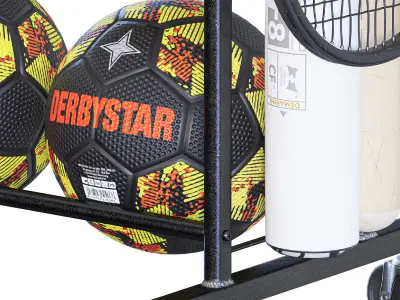 Sport set 01 Low-poly 3D model