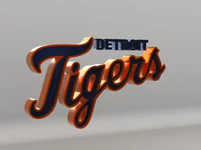 MLB Detroit Tigers V1 Team Logo 3D model