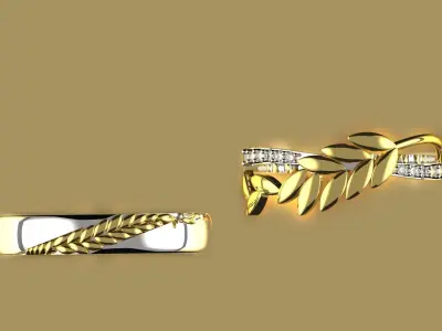 couple wedding ring cr0010 3D print model