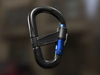 Game Ready Carabiners carabiner on city street Low-poly 3D model