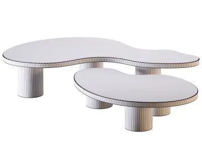 Andrea and Luca Nesting Tables Low-poly 3D model
