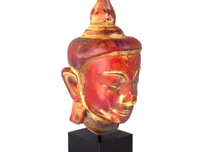 Stone Ava Shakyamuni Buddha Head 3D model