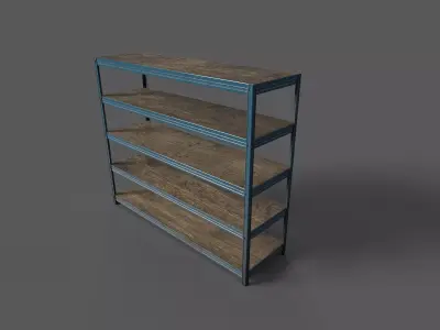 Storage Shelf Low-poly 3D model