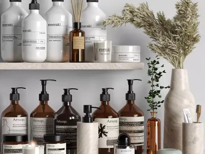 decor set for bathroom 12 3D model