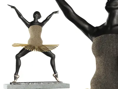 Bauhaus Grande Plie Sculpture 3D model