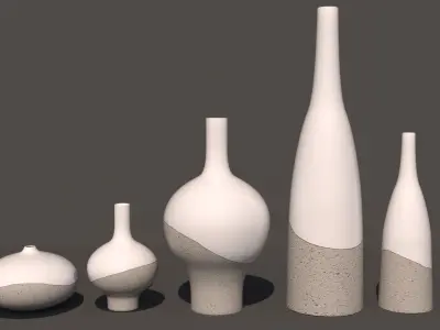 Stoneware Vases for Decoration 3D model