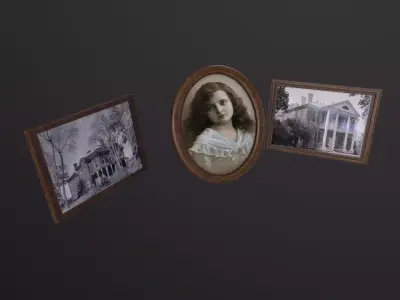 Old Picture Frames 3D Model Low-poly 3D model