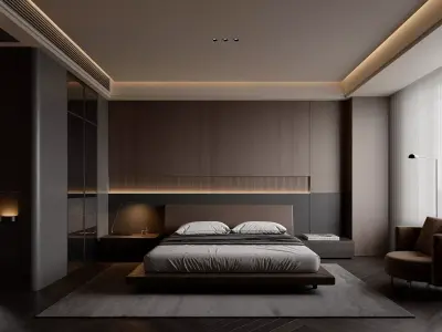 Bedroom interior scenes 3D model