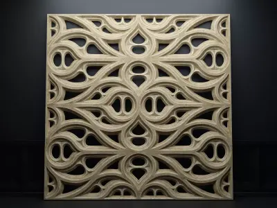 Paneling belonging to Carlisle Cathedral  1842 V4 3D model