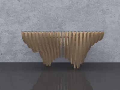 Parametric Wavy Wooden Furniture 02 - CNC files for cutting 3D model