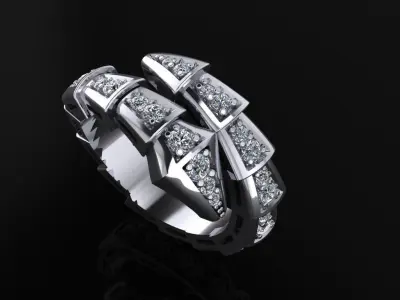 Bvlgari Serpenti Ring 3D print model buy