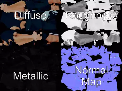 Sporty Athletic Man model pack Low-poly 3D model