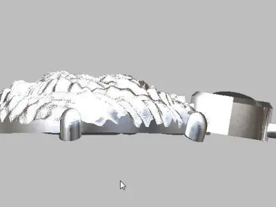 gem stone texture oxidize earring  3D print model