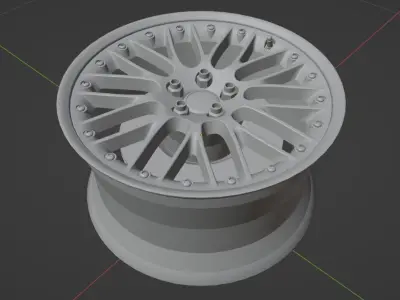 Speedline - 2 Piece Wheels - Game Ready Low-poly 3D model