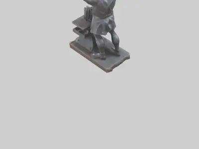 Blacksmith statue model 3D model