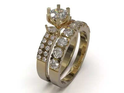 wedding luxury printable ring wr0134 3D print model