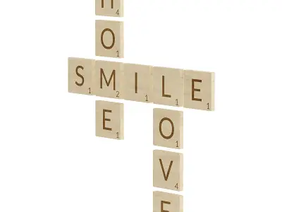 Wooden Wall Letters 3D model