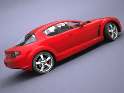 Mazda RX8 model in Lightwave 3D 3D model